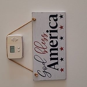 God Bless America Wooden Wall Hanging